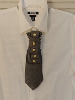 Women's Gray Decorative Necktie